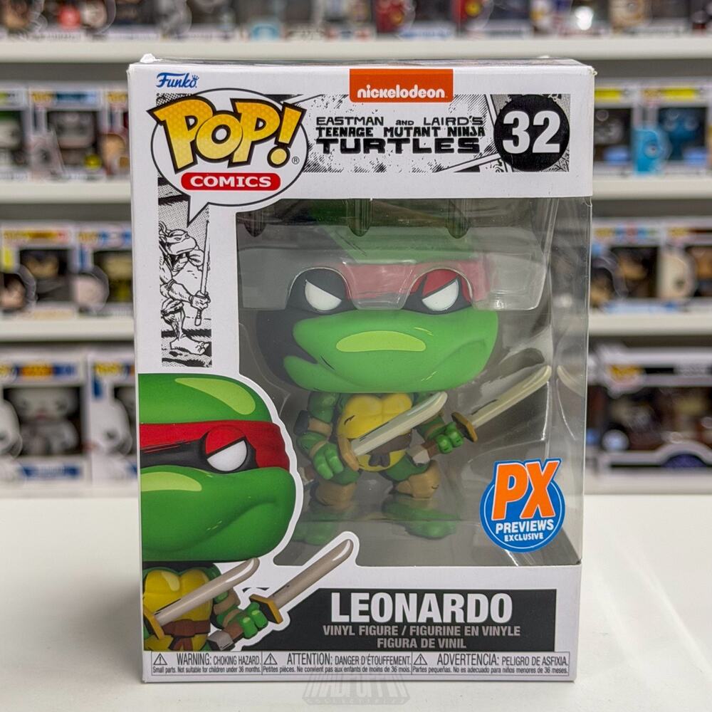 Funko Pop Comics Teenage Mutant Ninja Turtles TMNT Leonardo PX 32 Vinyl Figure